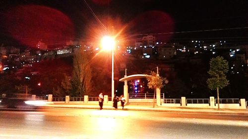 City street at night