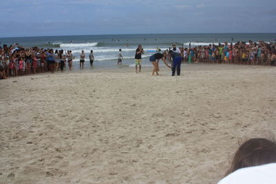 Group of people on beach