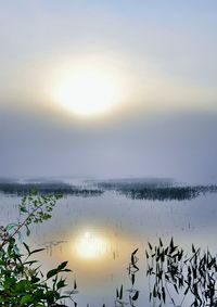 Sunset over lake