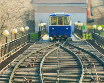 Train at railroad station