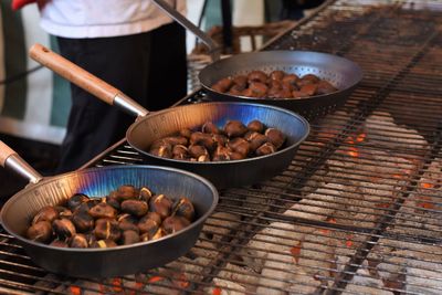 Chestnuts  on a pan