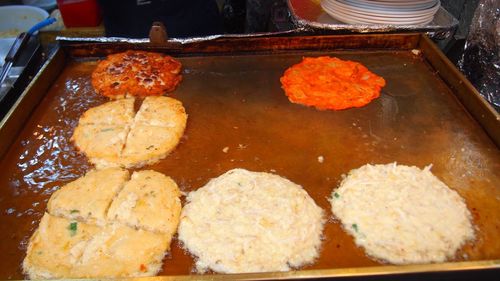 Close-up of bread with meat