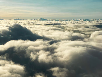 Aerial view of cloudscape against sky