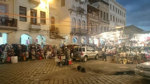 Market stall in city