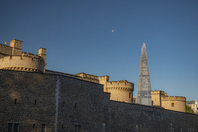 Centuries of history in one picture. the tower of london and the shard