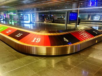 Information sign at night