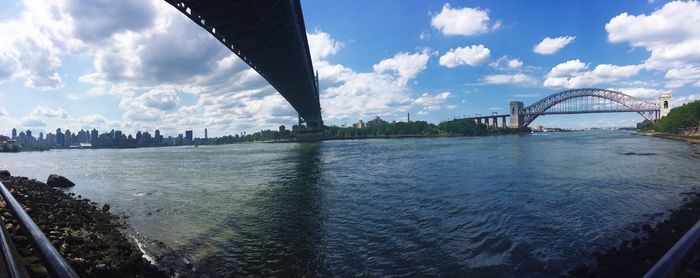 Bridge over river in city