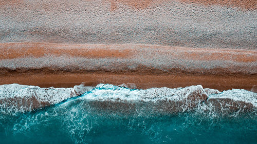 Aerial view of frozen sea