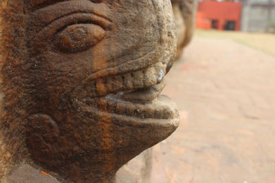 Close-up of statue