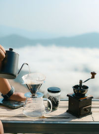 Close-up of coffee on table