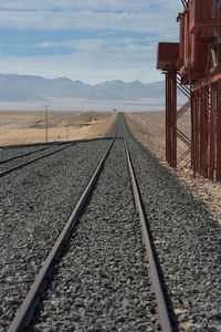 Railroad track against sky