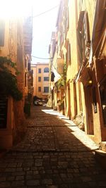 Narrow alley in city