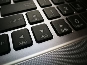 Close-up of computer keyboard