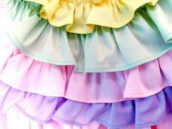 High angle view of multi colored umbrellas