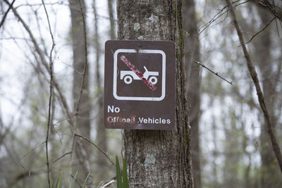 Close-up of road sign