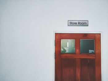 Information sign on wall