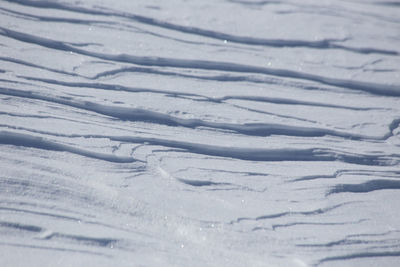 Full frame shot of snow on field