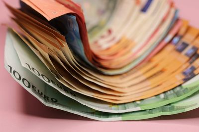 Close-up of multi colored pencils on table