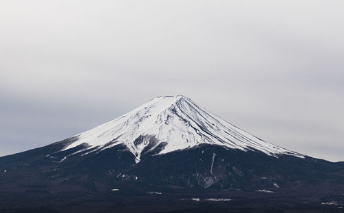 Snow covered landscape against sky