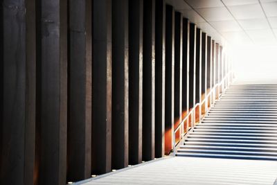 Sunlight falling on staircase in building