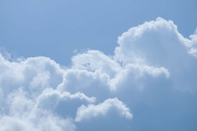 Low angle view of clouds in blue sky