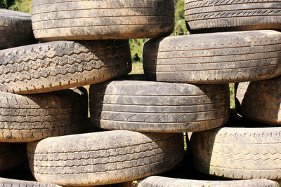 Close-up of wooden logs