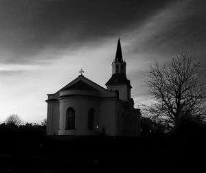 Low angle view of church against sky