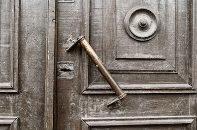 Full frame shot of old wooden door