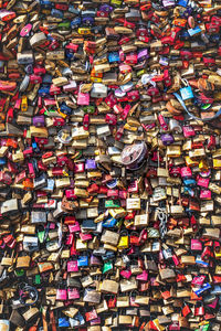 Full frame shot of padlocks