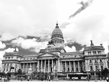 Low angle view of historical building against sky