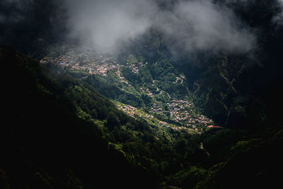 Curral das freiras village in between mountains, madeira island, portugal