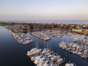 Aerial view over channel islands harbor