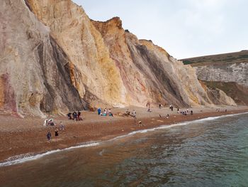 Group of people on rock formations