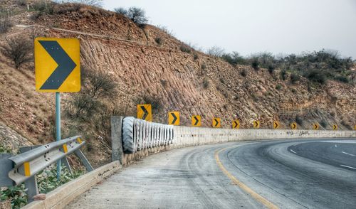 Road passing through empty road