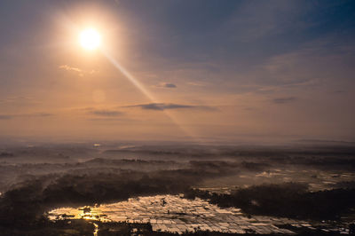 Scenic view of sunset against sky