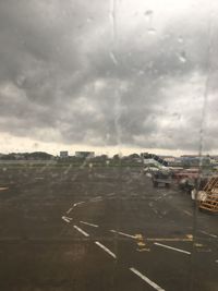 View of road against cloudy sky