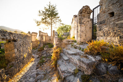 Abandoned ghost town kayakoy in turkish