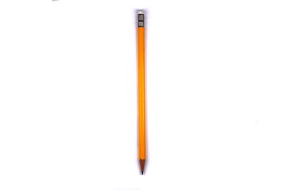 Close-up of pencils against white background