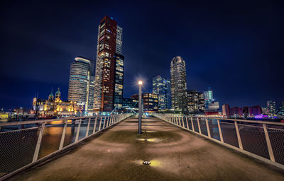 Illuminated city at night