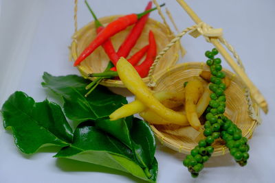 Close-up of salad served on plate