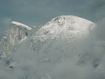 Snow covered mountain against sky