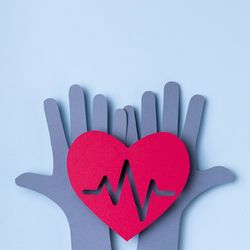 Close-up of heart shape over white background