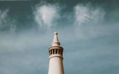 Low angle view of tower against sky