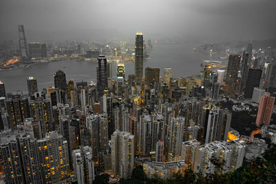 Aerial view of buildings in city