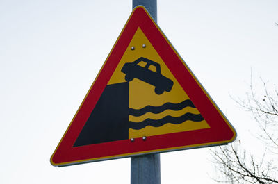 Low angle view of road sign