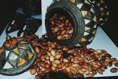 Close-up of food on table