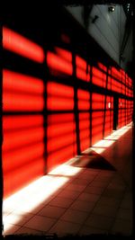 Close-up of red light