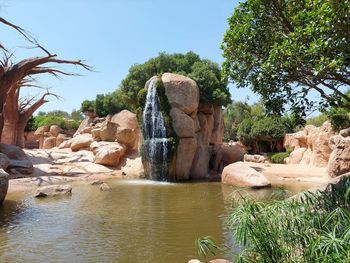 Rock formations in water