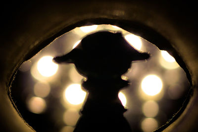 Close-up of illuminated light