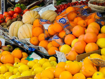 Full frame shot of fruits for sale at market stall